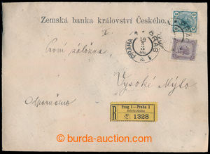 194465 - 1906 bank Reg letter, off. envelope with Mi.108A, 115A, CDS 