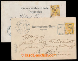 194493 - 1898 sestava 2ks pohlednic vyfr. zn. 2Kr, Mi.2, 1x s ruční