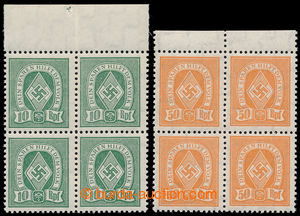 194532 - 1943 NĚMECKO / HITLERJUGEND  sestava 2ks 4-bloků poplatkov