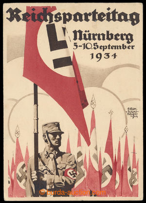 194545 - 1934 REICHSPARTEITAG NUREMBERG 1934 / colored propaganda Ppc