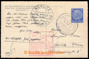 194562 - 1939 FRANKFURT - GÖRLITZ  zeppelinová pohlednice se vzduch