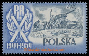 194612 - 1954 Mi.896 VV, 10 let Lidové republiky 2.10Zl, posun ocelo