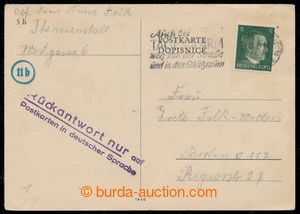 194622 - 1944 KT TEREZÍN  dopisnice adresovaná do Berlína vyfr. n