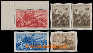 194640 - 1951-52 Pof.615, Day of Czechosl. Army 80h, pair with plate 