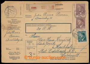 194727 - 1944 OSTRAHA ZAJATECKÉHO TÁBORA / whole parcel card on/for