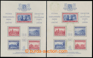 194749 - 1943 AS1, London MS, 2 pcs of, 1x with green CDS CZ FP/ 9.No
