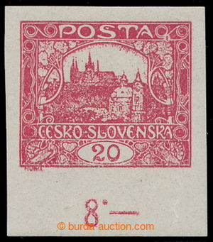 194840 -  Pof.9N, 20h carmine with lower margin with control-numbers;