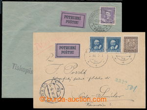 194854 - 1933-1938 comp. 2 pcs of entires sent in/at V. postal rate P