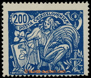 194956 -  Pof.174B, 200h modrá, HZ 13¾ : 13½, III. typ; zk