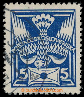 194961 -  Pof.143B, 5h modrá, perforace ŘZ 13¾, upotřebená s