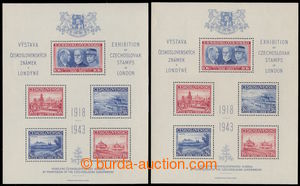 194964 - 1943 AS1, London MS, 2 pcs of; very fine