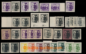 194990 -  Pof.162-163, production flaw + PLATE PROOF, comp. 12 pcs of