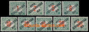 195135 -  Pof.131-139, Red numerals 1f - 30f, complete set; values 1f