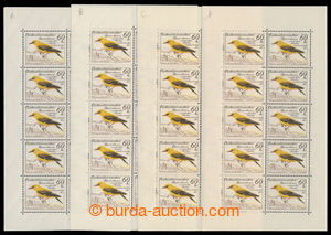 195139 - 1959 Pof.PL1081, Ptáci 60h, 4ks, TD A + B + C + D; kvalitn