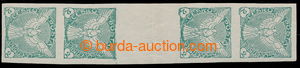 195340 - 1918 Pof.NV1Ms(4), Falcon 2h green, 4-stamps vertical gutter