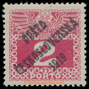 195370 -  Pof.65, Large numerals 2h red, overprint type III.; mint ne