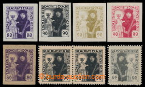 195463 -  Pof.162-163N, 80h violet and 90h black imperforated, exp. V