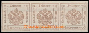 195500 - 1858 Newspaper revenue stamps, Mi.4, Ferch.4, strip-of-3 4Kr
