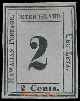 195517 - 1859 Mi.10a, INTER ISLAND 2C černá / šedá; bez lepu, vpr