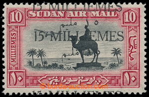 195547 - 1935 SG.68a, Airmail 10Mill black / carmine with overprint 1