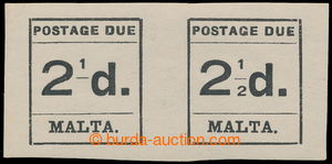 195551 - 1925 SG.D5a, pair Postage-due 2½P, left OMITTED nr. TWO