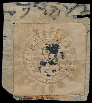 195594 - 1852 SG.S1, Scinde Dawk 1/2, relief SCINDE DISTRICT, na bíl
