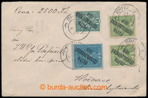 195660 - 1920 money letter (!) on/for 2.500CZK franked with. overprin