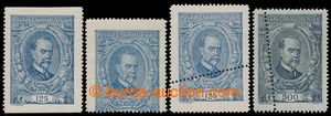 195692 -  Pof.140 production flaw, 125h blue, 3 pcs of with various e