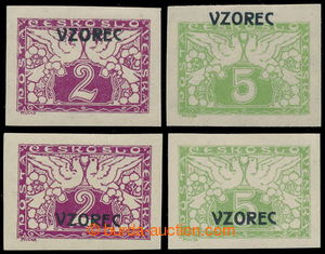 195698 - 1919 Pof.S1vz-S2vz, Express 2h and 5h with overprint VZOREC,