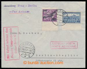 195701 - 1927 PRAHA - BERLÍN, Let-dopis do Německa, se smíšenou f