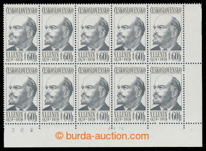195746 - 1970 Pof.1828 DO, Lenin 60h, pravý dolní rohový 10-blok s