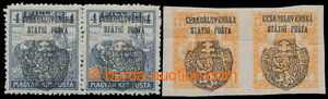 195760 - 1918 Pof.RV121 + RV132, Skalice overprint 4f Reaper and 2f N