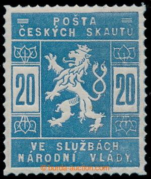 195830 - 1919 ZT  hodnoty 20h ve světle modré barvě použité pro 