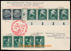 195844 - 1936 FAHRT ZUR LEIPZIGER MESSE 1936 / Zeppelin card with int