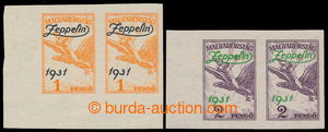 195872 - 1931 Mi.478U, 479U, rohová a krajová 2-páska, Letecké zn