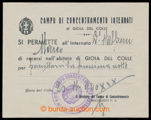 195997 - 1943 C.C. CAMPO CONCENTRAMENTO INTERNATI DI GIOLA DEL COLLE,