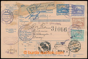 196002 - 1919 CPP11, Hradčany 10h, whole international dispatch note