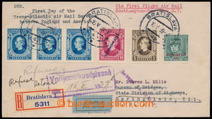 196016 - 1939 R+Let-dopis do USA, 1. let Southampton - New York, smí