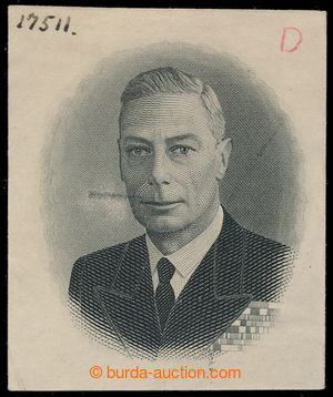 196080 - 1950 ZT pozdní portrét Jiří VI., definitivní rytina v o