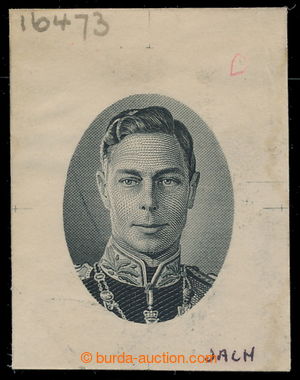196081 - 1946 PLATE PROOF  portrait of George VI., definitive gravure