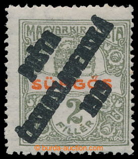 196093 -  Pof.124Pd, Spěšná 2f zelená, dvojitý přetisk; zk. Vrb