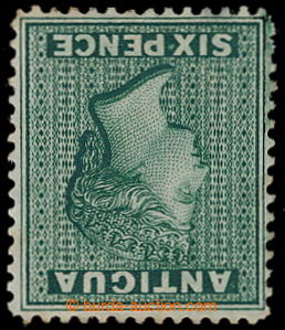 196226 - 1876 SG.18y, Victoria 6P blue-green with INVERTED and REVERS