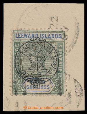 196246 - 1897 SG.16, Jubilee Victoria 5Sh green / blue with hand-made
