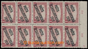196341 -  Pof.114, hodnota 1K, svislý 10-blok s horním okrajem, spo
