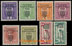 196367 - 1918 Pof.RV1-4, 6, 10 + RV20-21, Prague overprint I (Small E