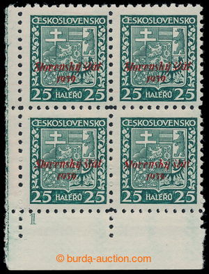196394 -  Sy.5, Znak 25h zelená, levý dolní rohový 4-blok s DČ 1