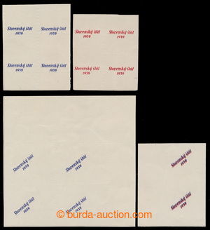 196402 -  PLATE PROOF  comp. of trial printings overprints, contains 