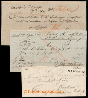 196423 - 1812-1847 ČESKÉ ZEMĚ /  sestava 3ks skládaných dopisů 