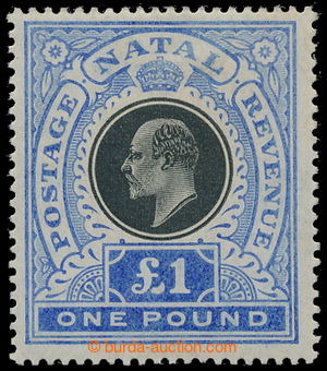 196428 - 1902 SG.142, Edvard VII. 1£ černá/ modrá, průsvitka