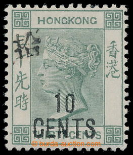 196456 - 1898 SG.55c, Victoria 30C grey-green with overprint 10 CENTS